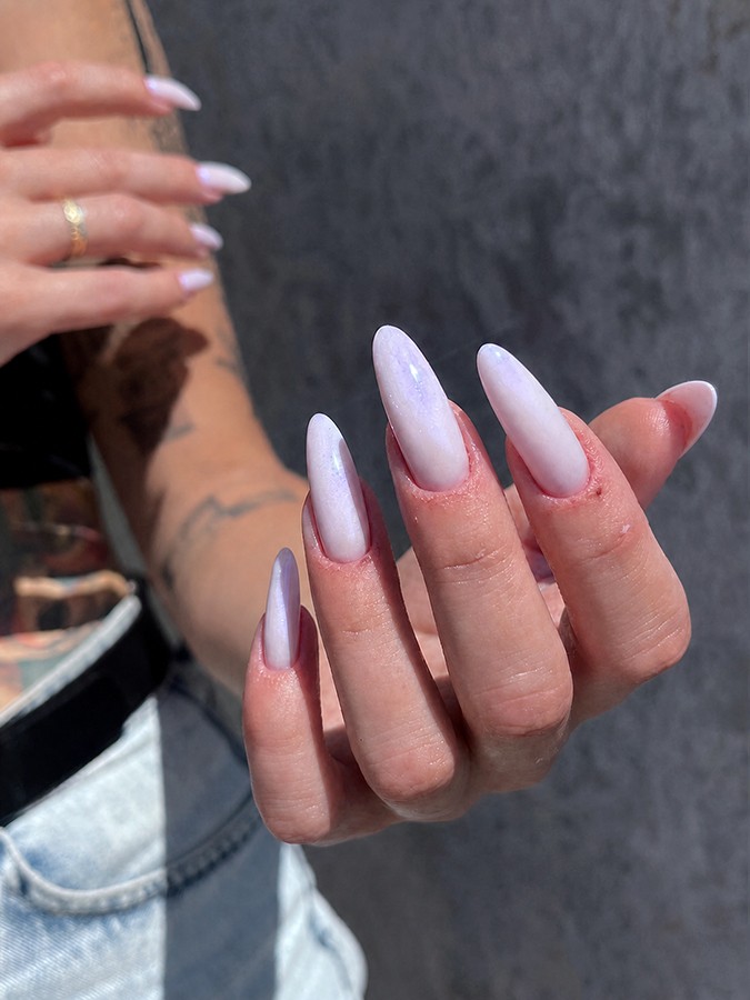 Natural nail photo AI cleanup before