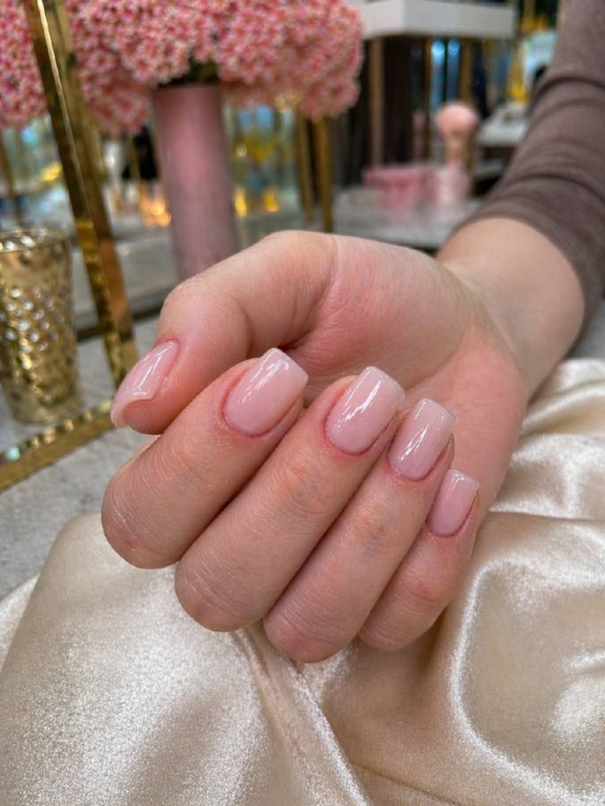 Nail photo before redness and irritation cleanup before