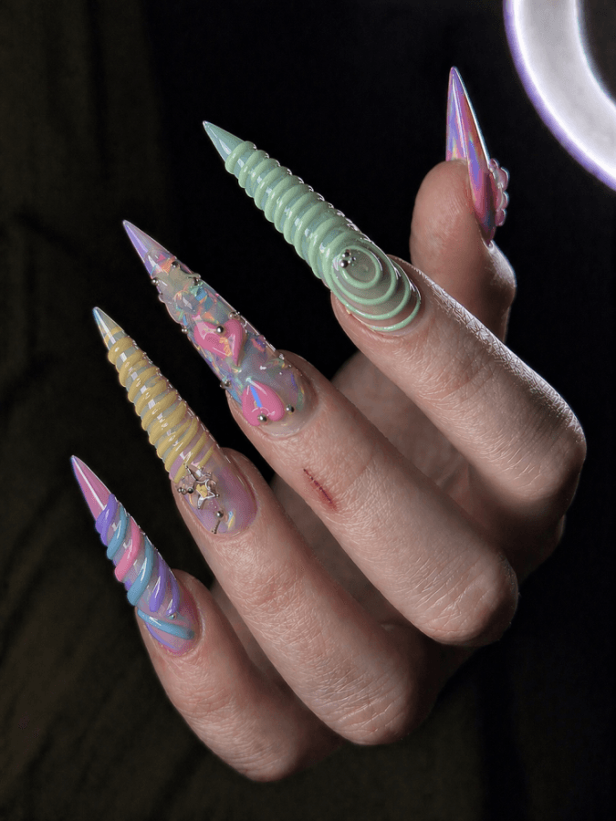 Nail photo with small skin wounds before