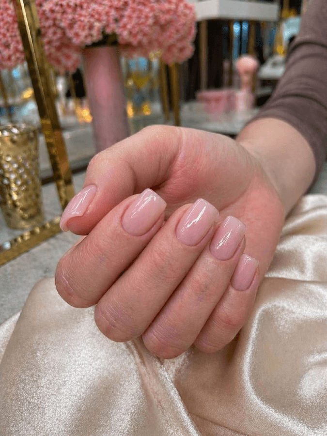Nail photo before redness and irritation cleanup after